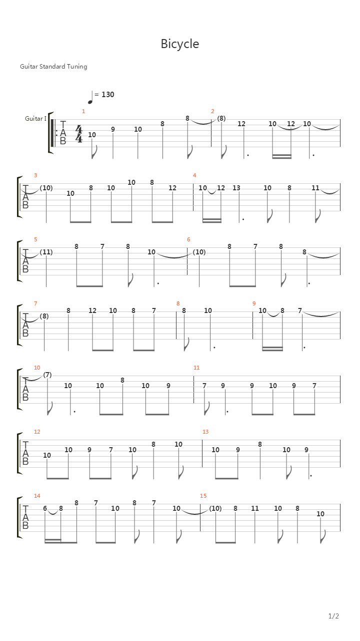 Bicycle吉他谱