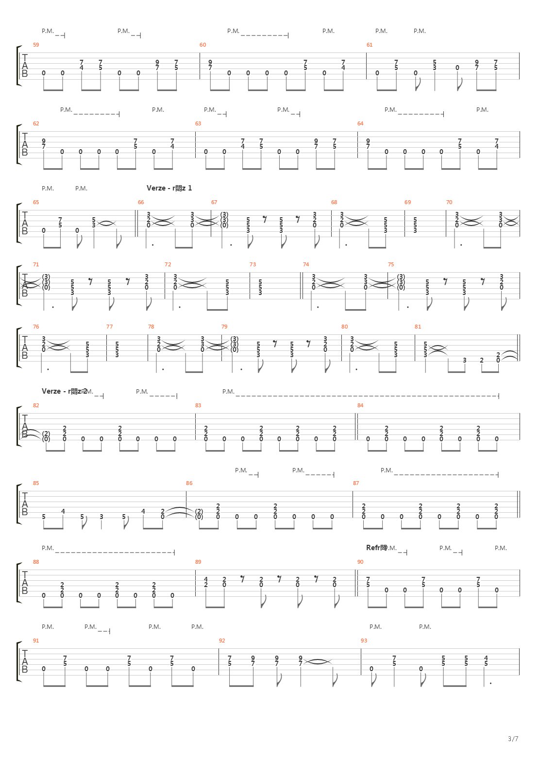 Oszton吉他谱