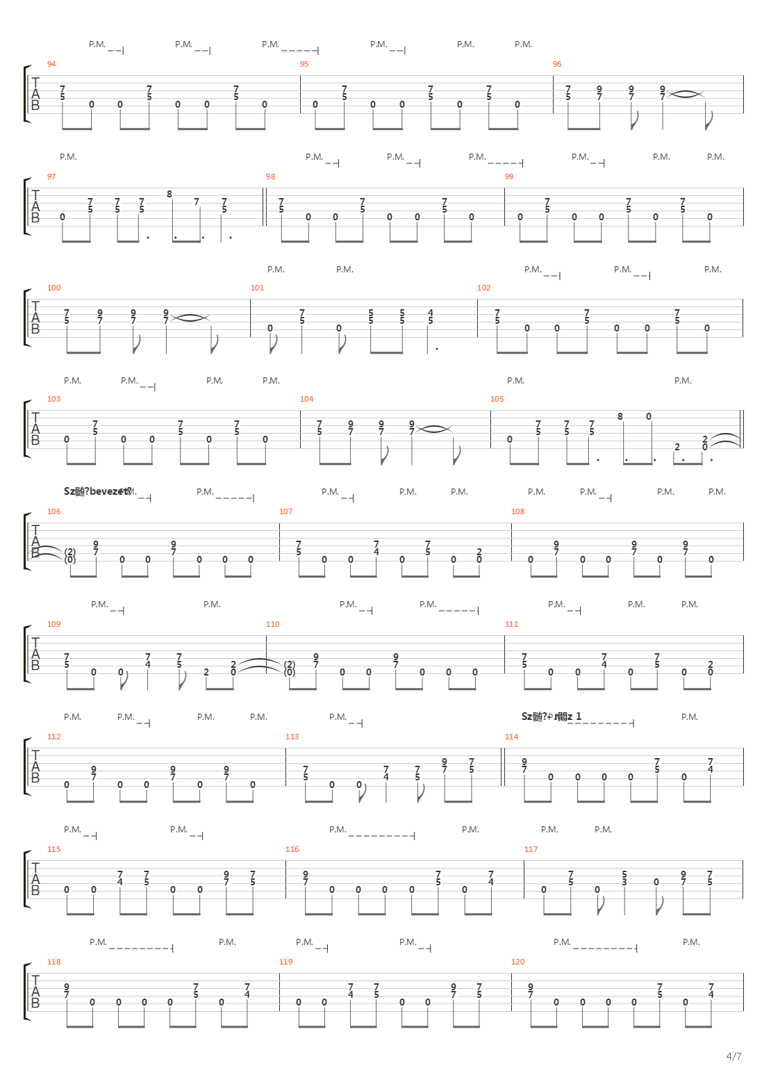 Oszton吉他谱