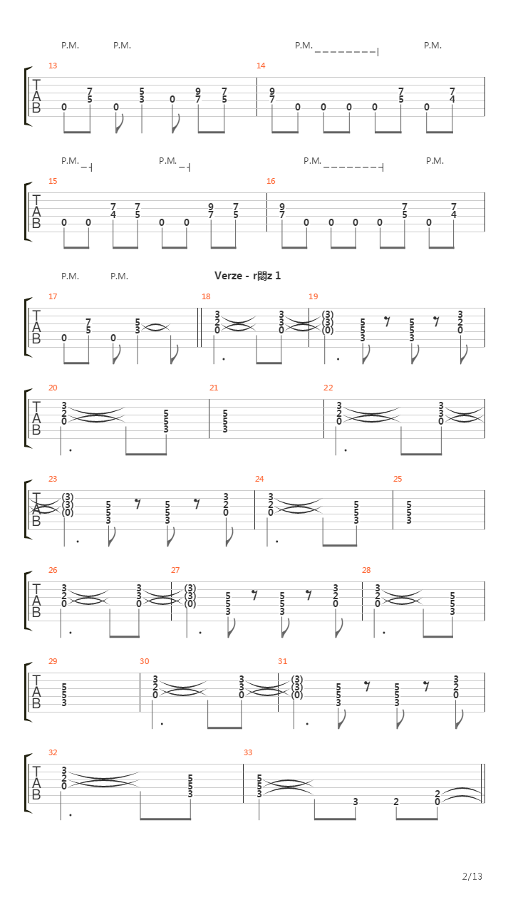 Oszton吉他谱