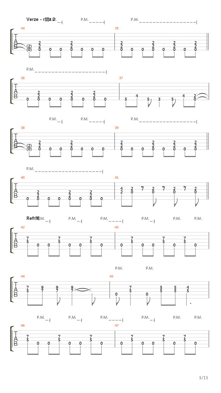 Oszton吉他谱