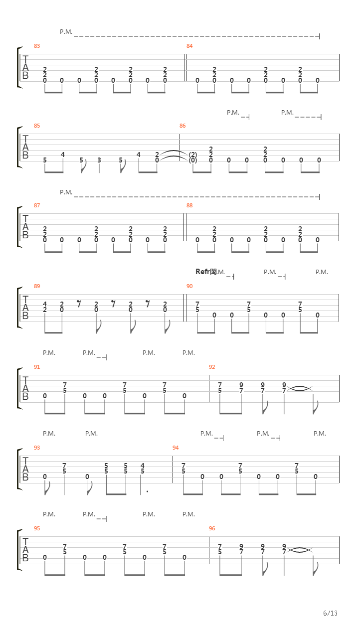 Oszton吉他谱