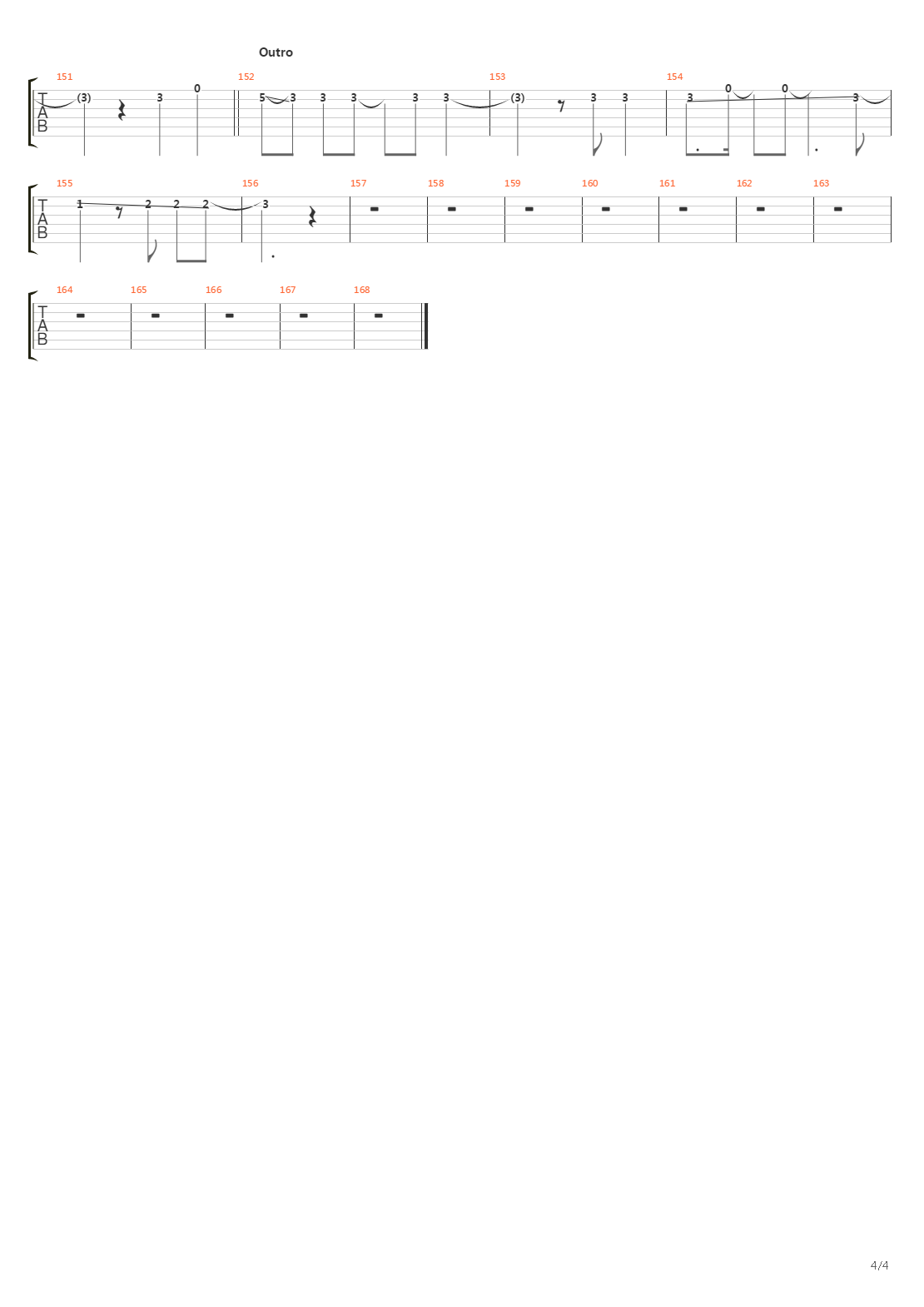 One Night Carnival吉他谱