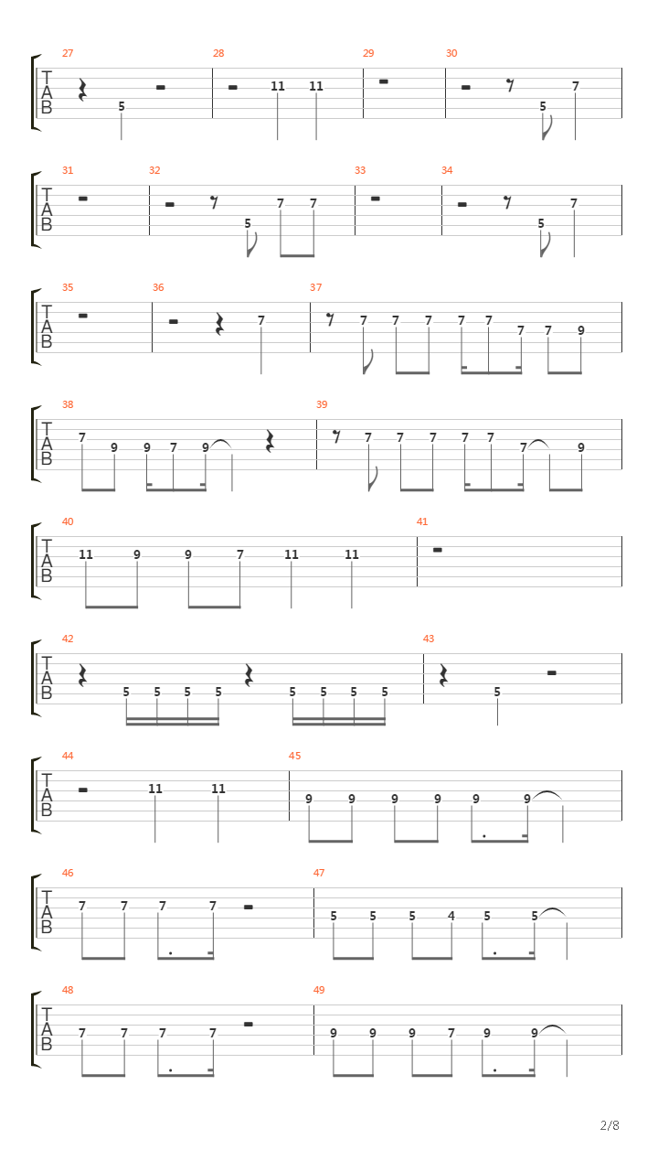 One Night Carnival吉他谱