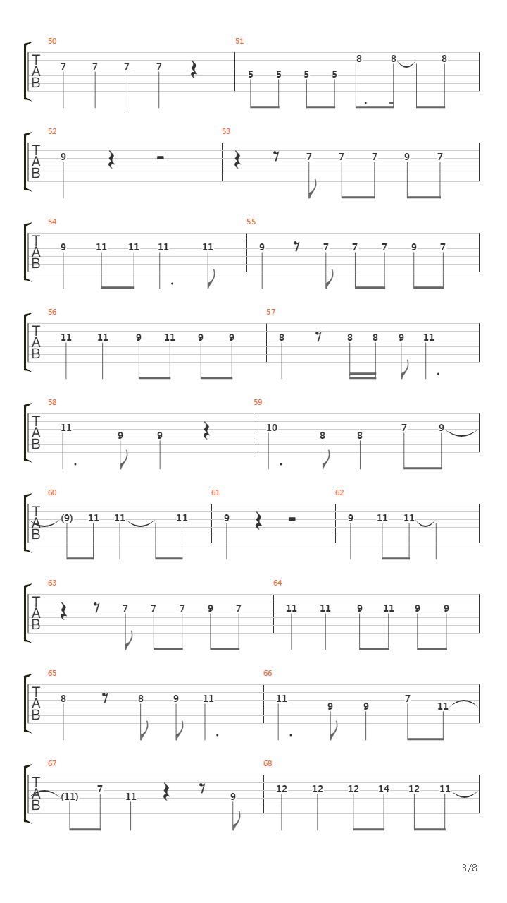 One Night Carnival吉他谱