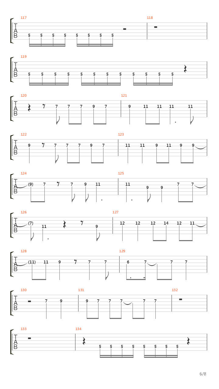 One Night Carnival吉他谱