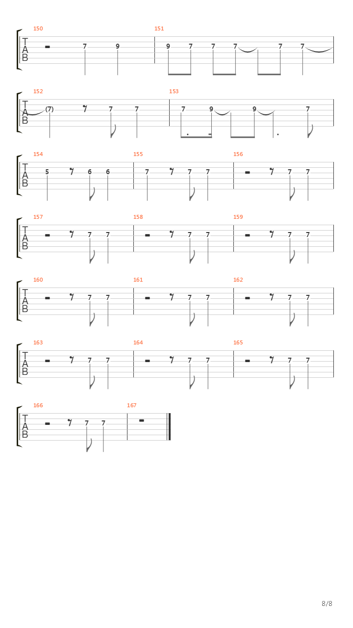 One Night Carnival吉他谱