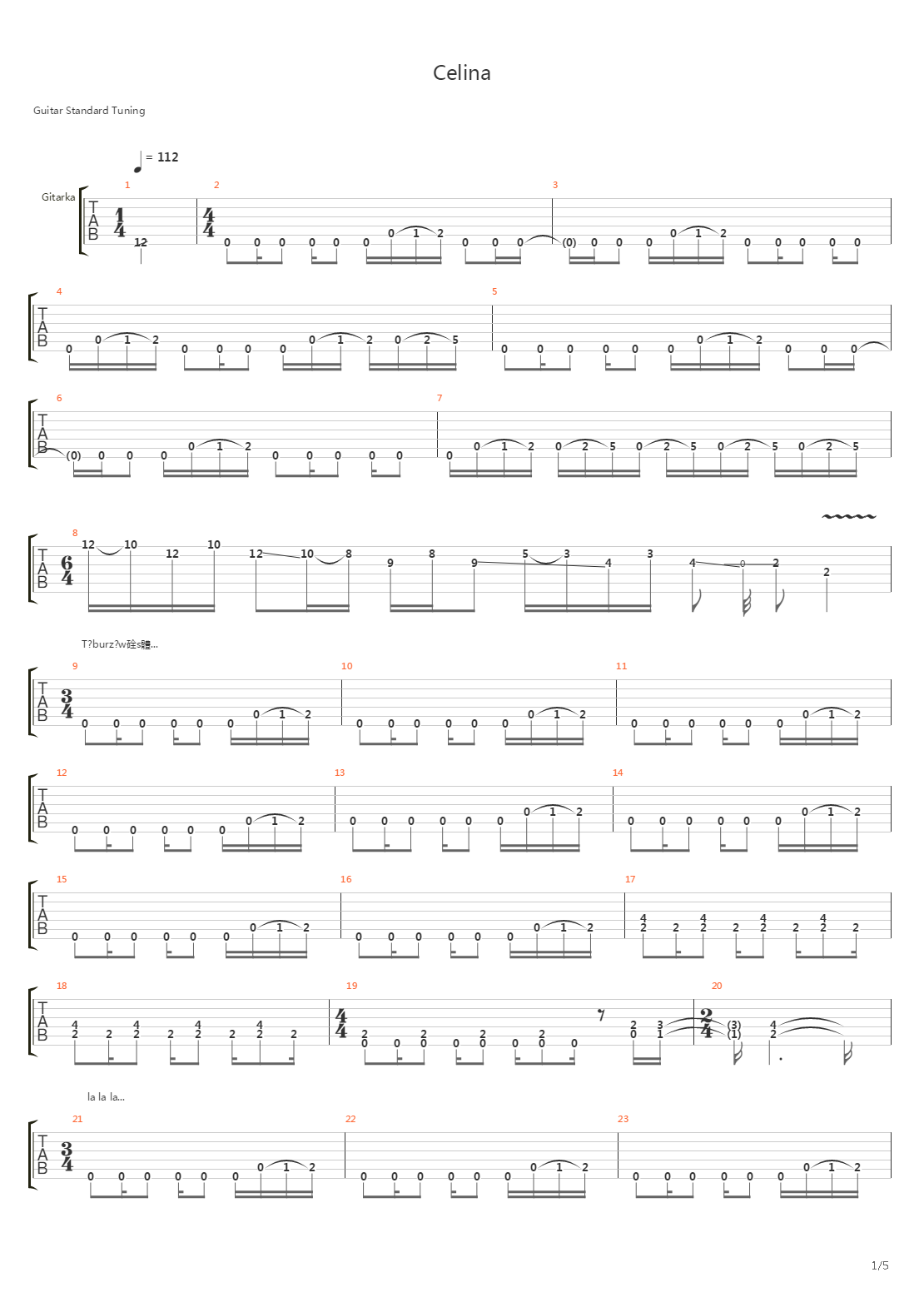Celina吉他谱