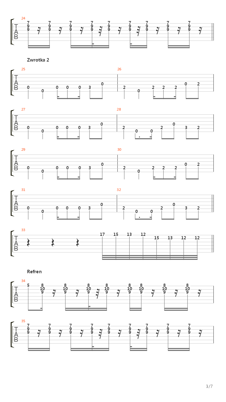 Gdy Nie Ma Dzieci吉他谱