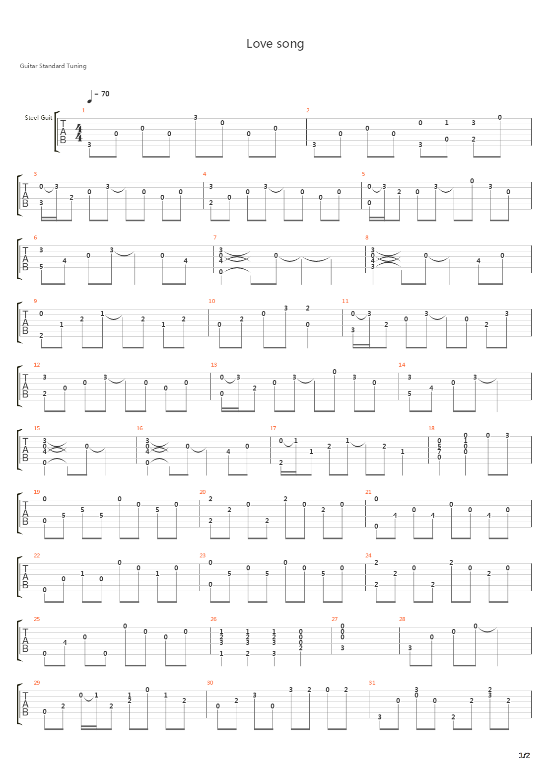 Love Song (inst.)吉他谱
