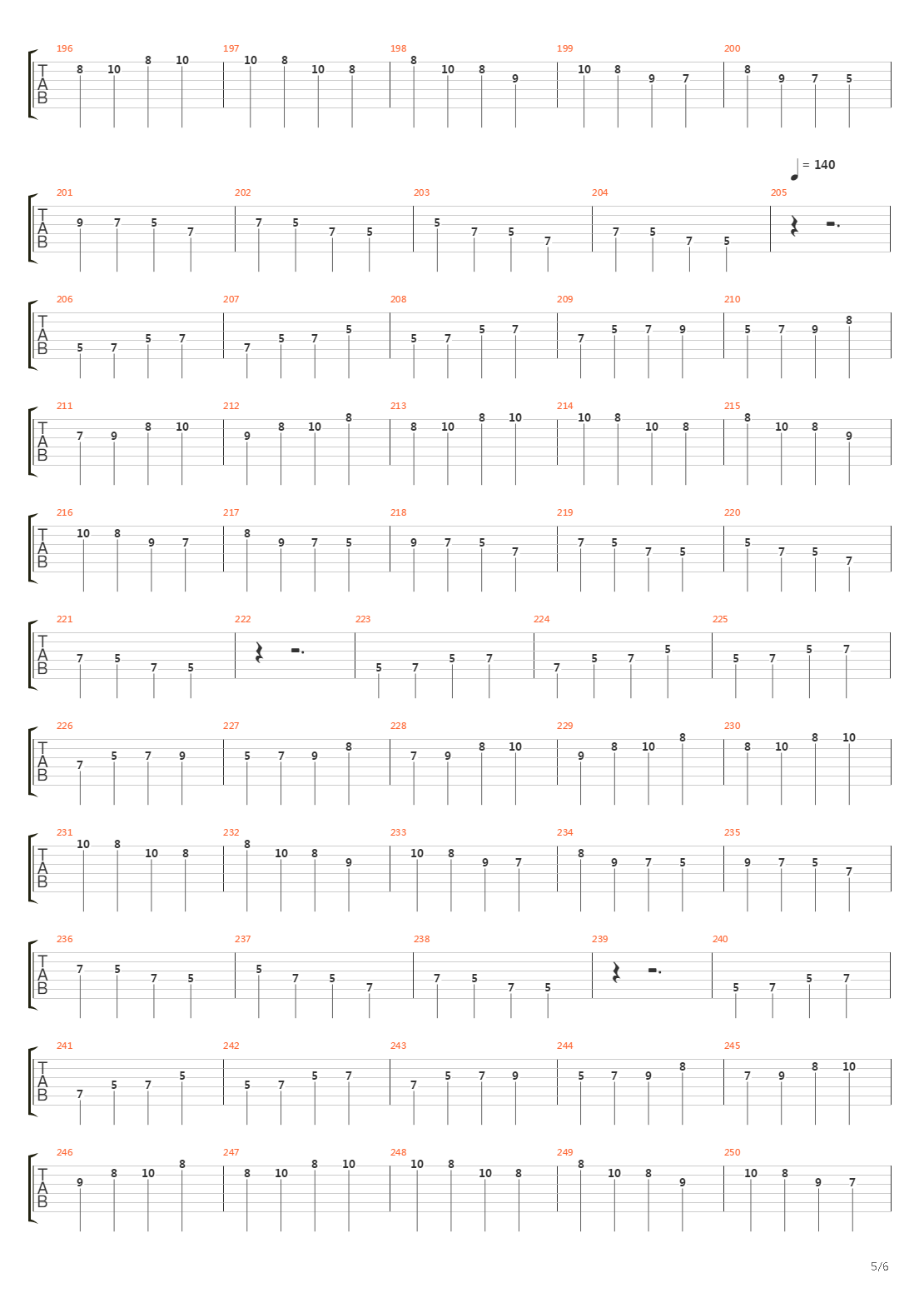 Lesson Guitar - A小调Postion 1-2 Transition练习曲吉他谱