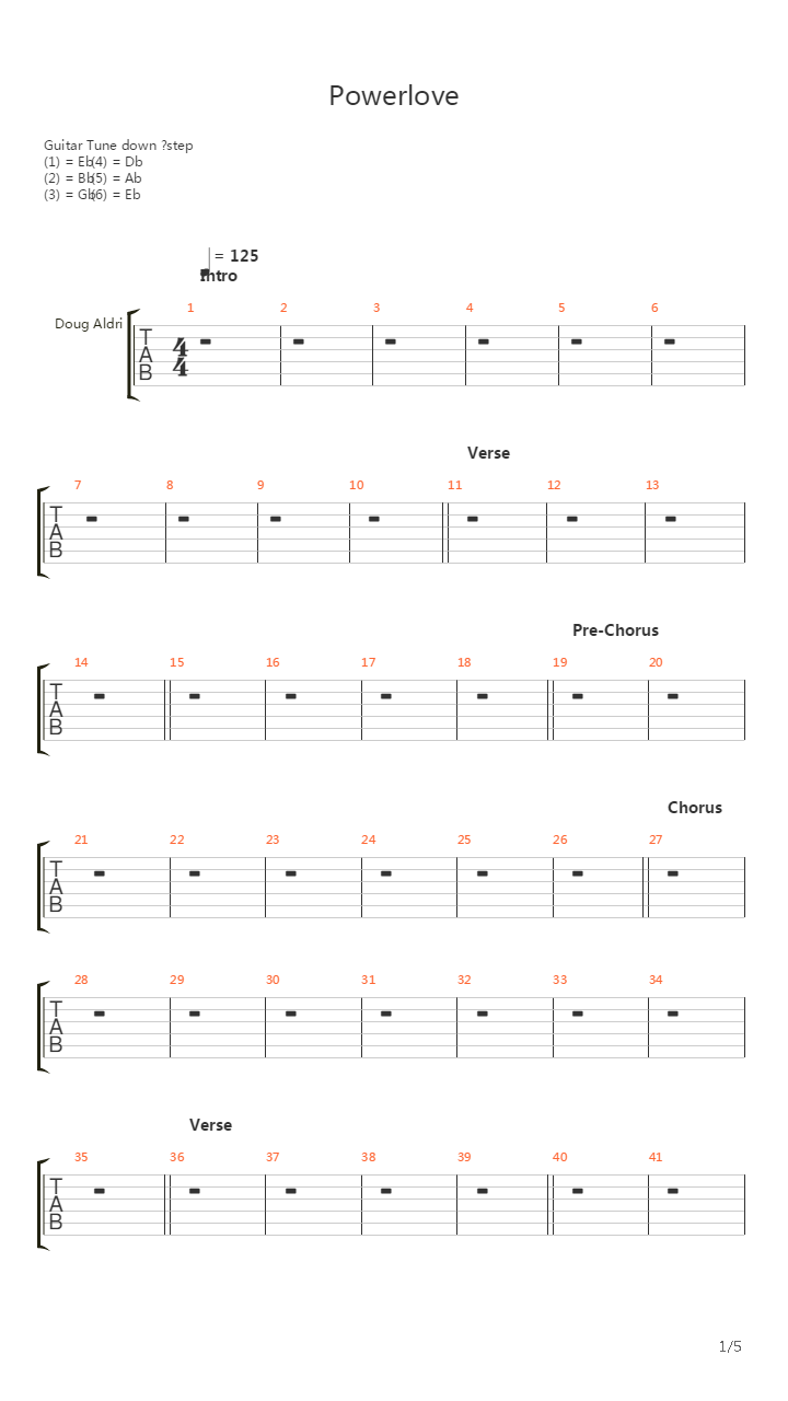 Powerlove吉他谱