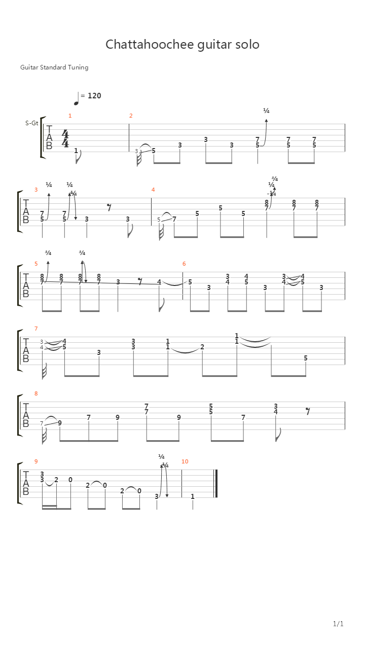 Chattahoochee吉他谱