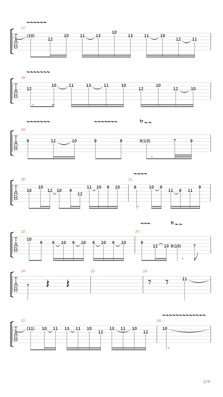 Concerto For 2 Violins In A Minor 2Nd Movement吉他谱