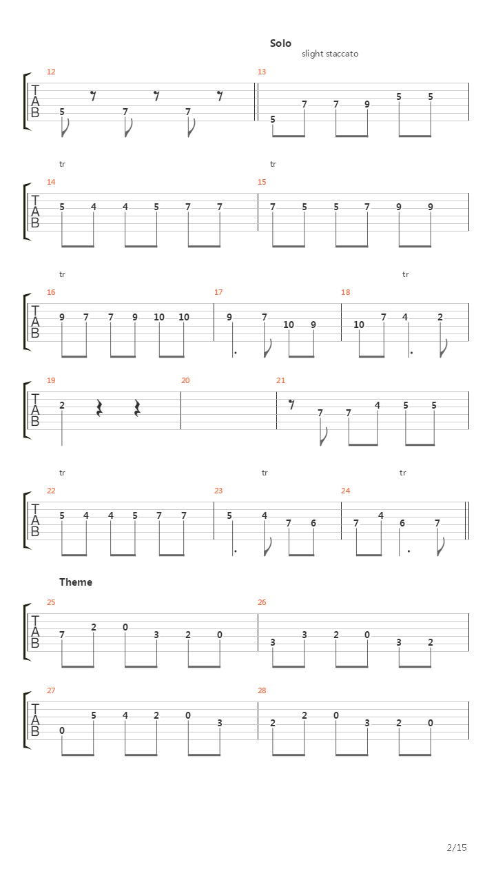 Concerto For 2 Violins In A Minor 3Rd Movement吉他谱