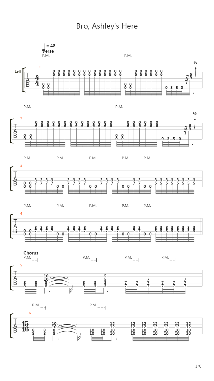 Bro Ashleys Here吉他谱