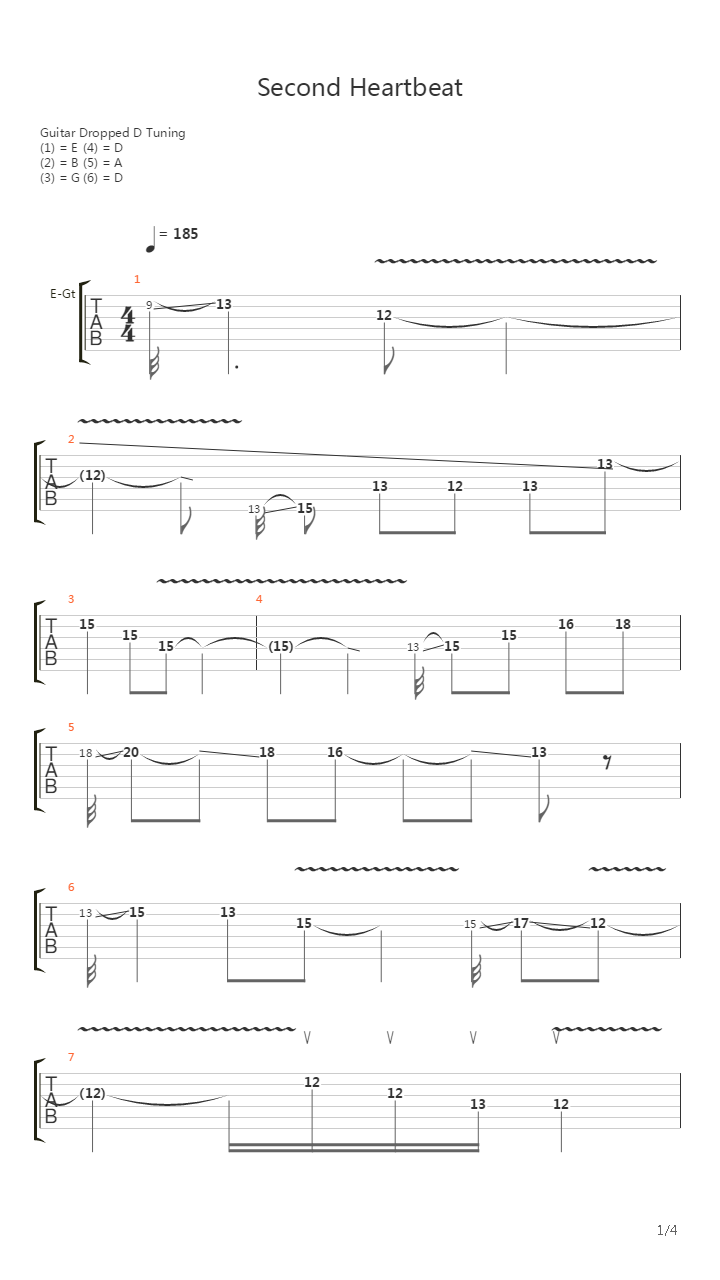 Second Heartbeat吉他谱