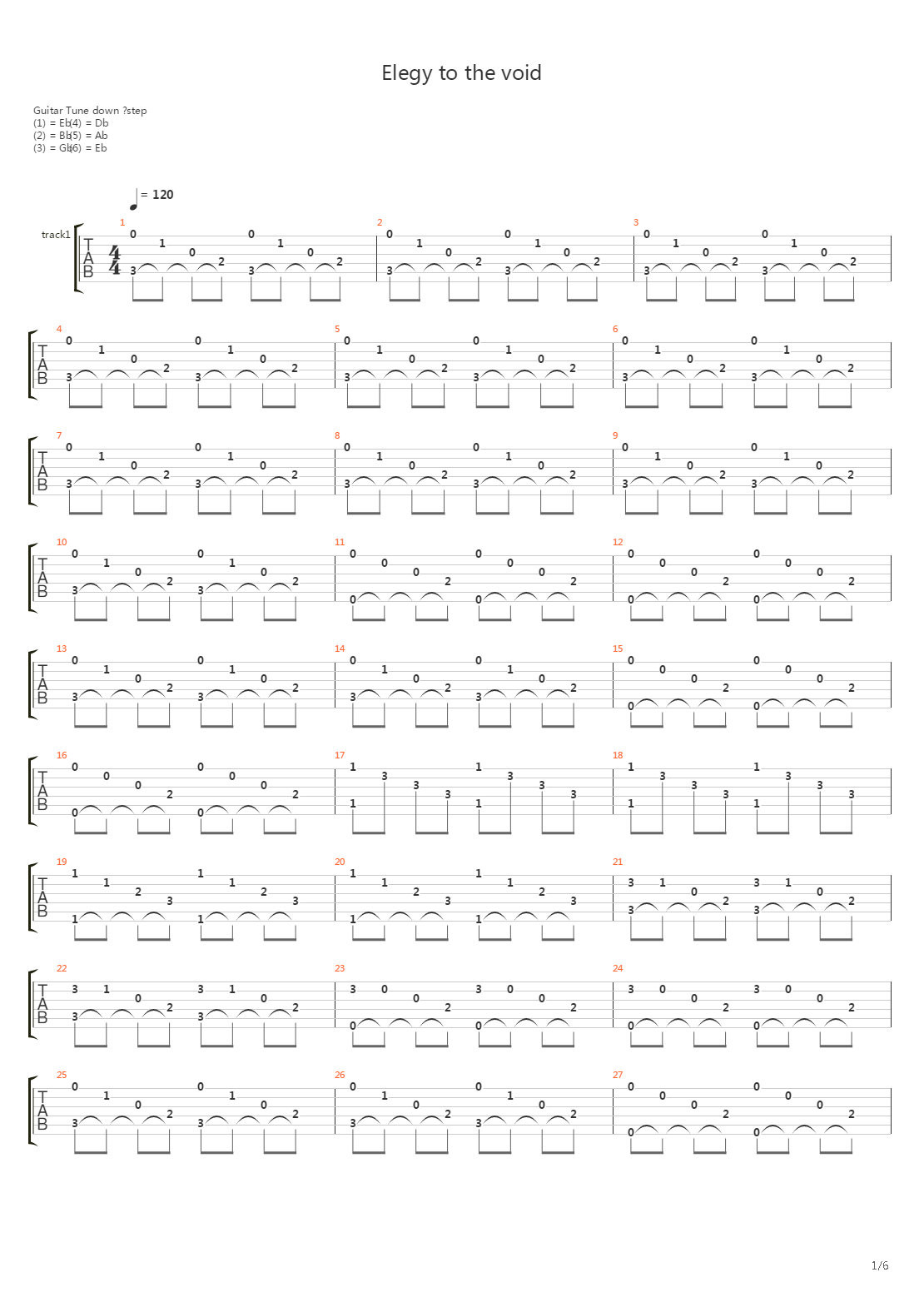 Elegy To The Void吉他谱
