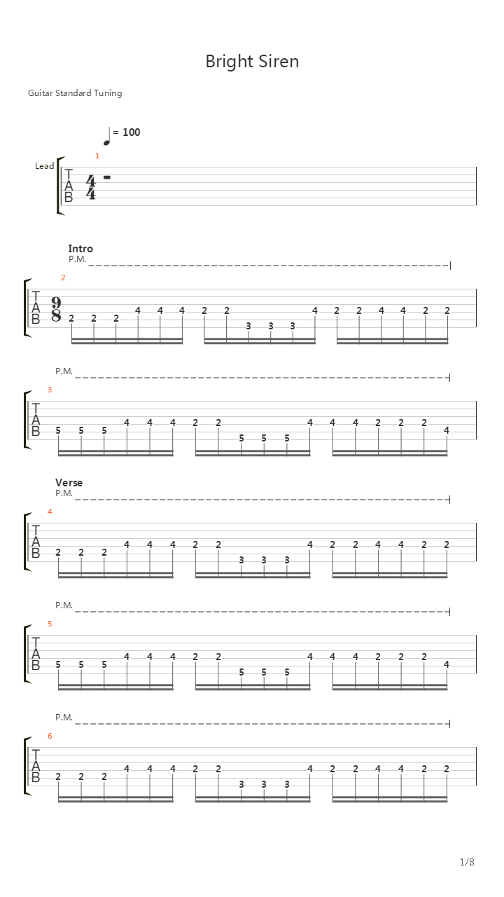 Bright Siren吉他谱
