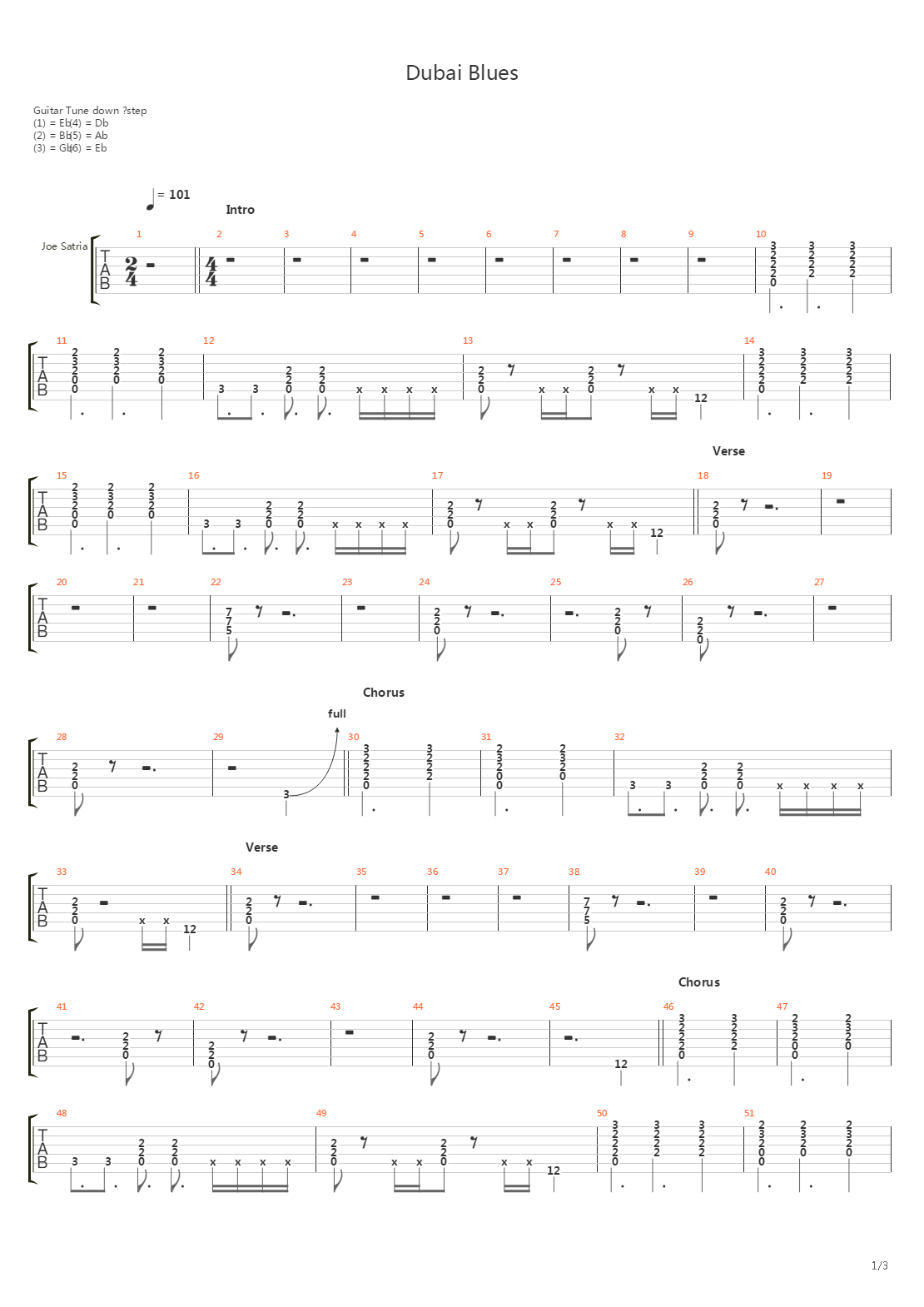 Dubai Blues吉他谱