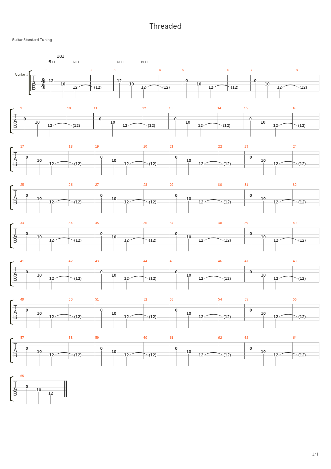 Threaded吉他谱