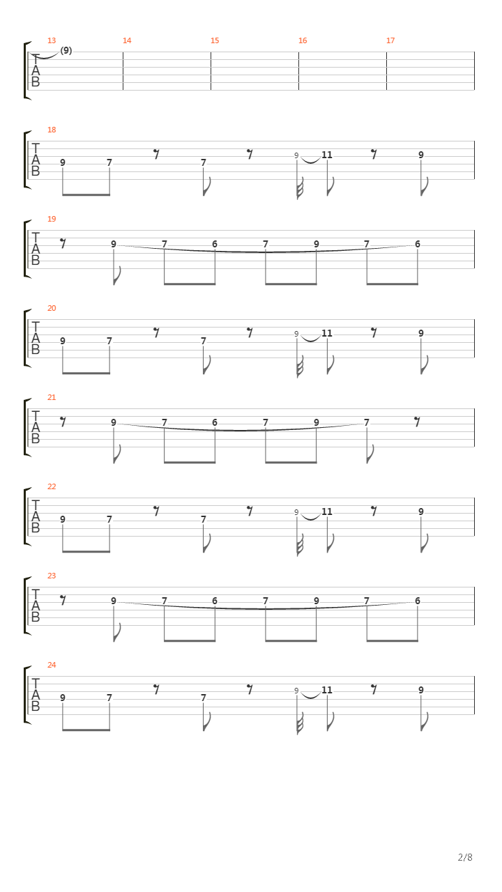 Crossing The Frame吉他谱