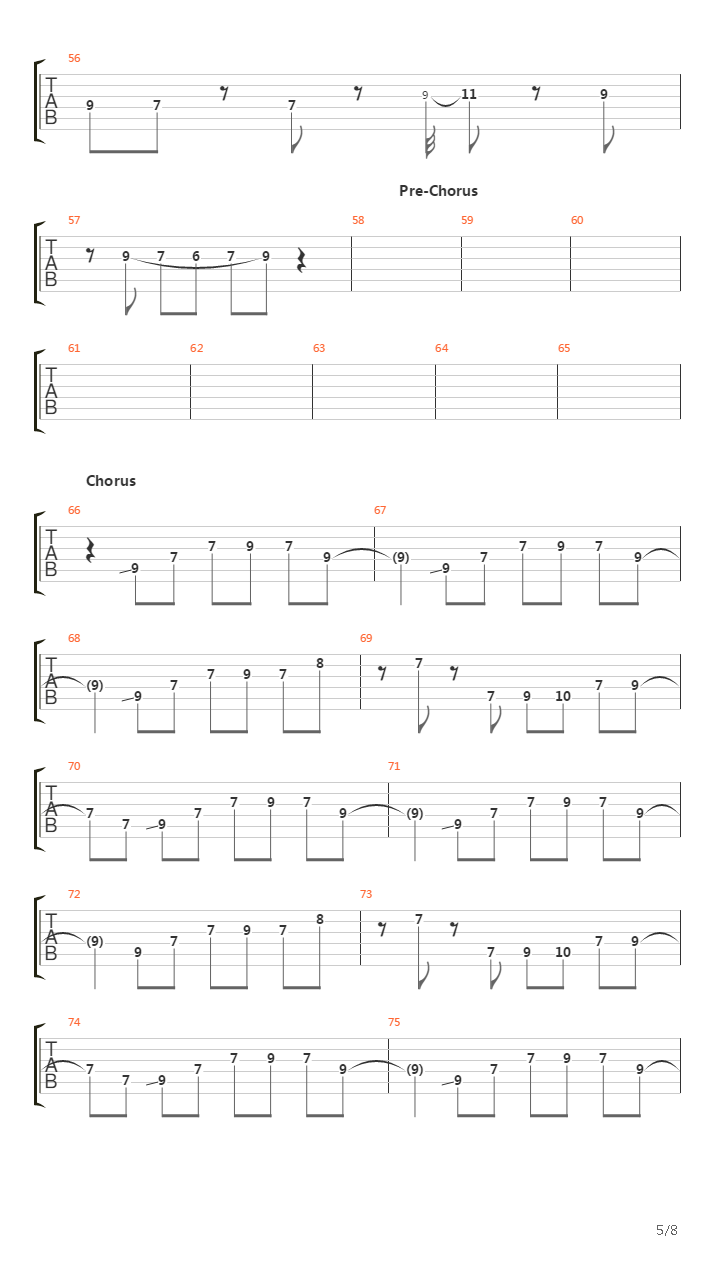 Crossing The Frame吉他谱