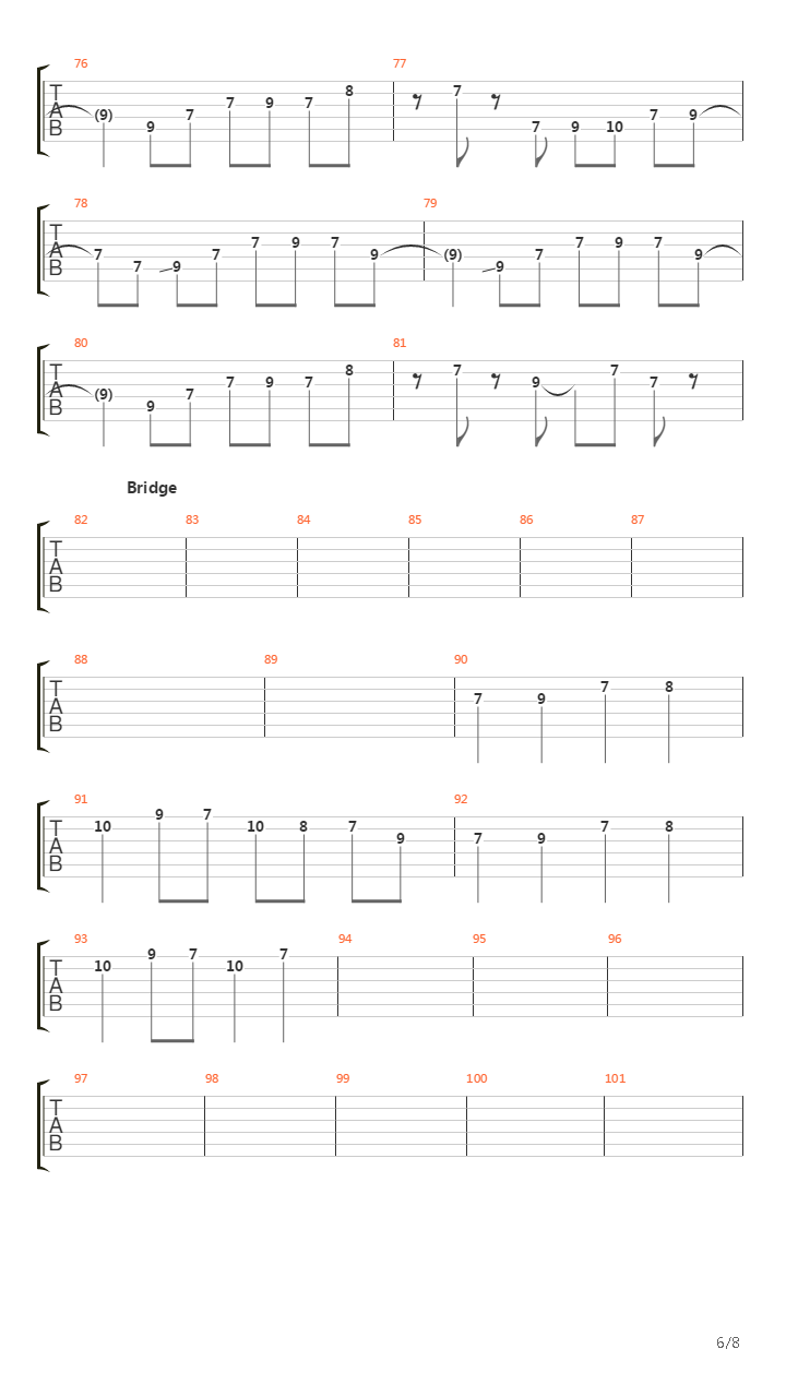 Crossing The Frame吉他谱