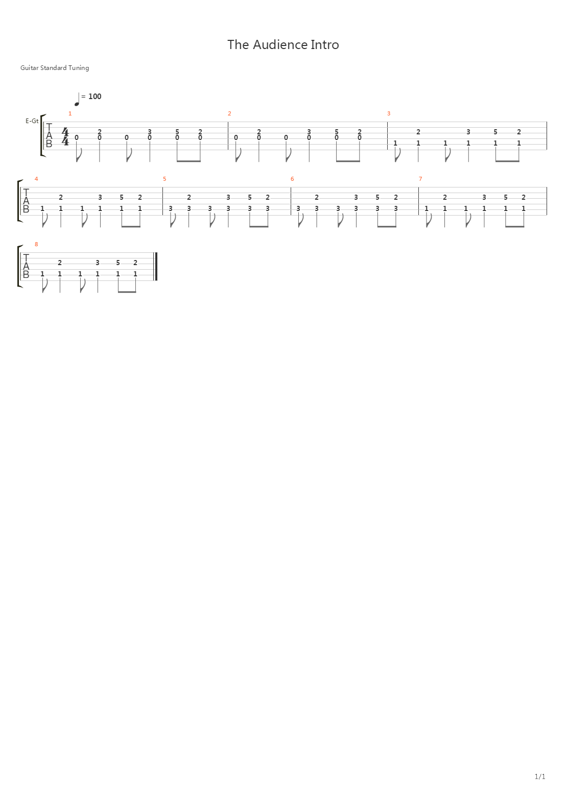 The Audience吉他谱