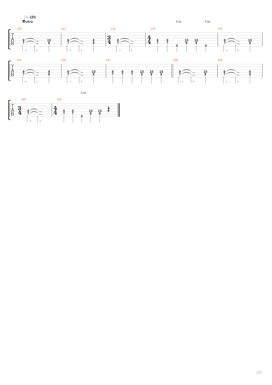 Coma吉他谱