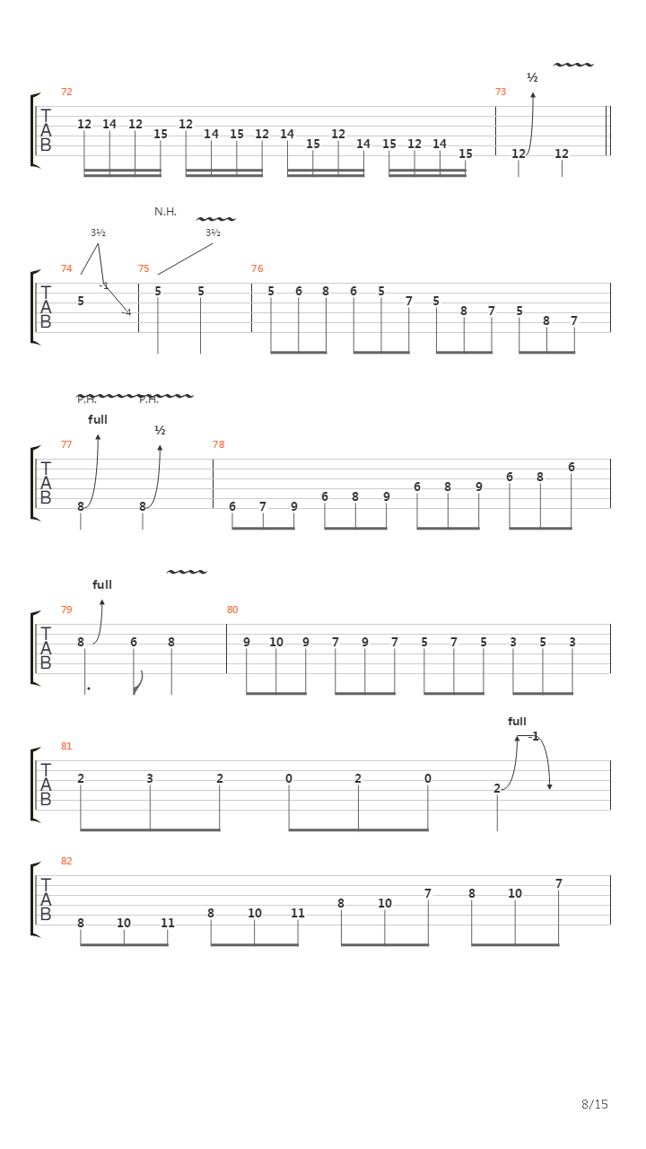 Coma吉他谱