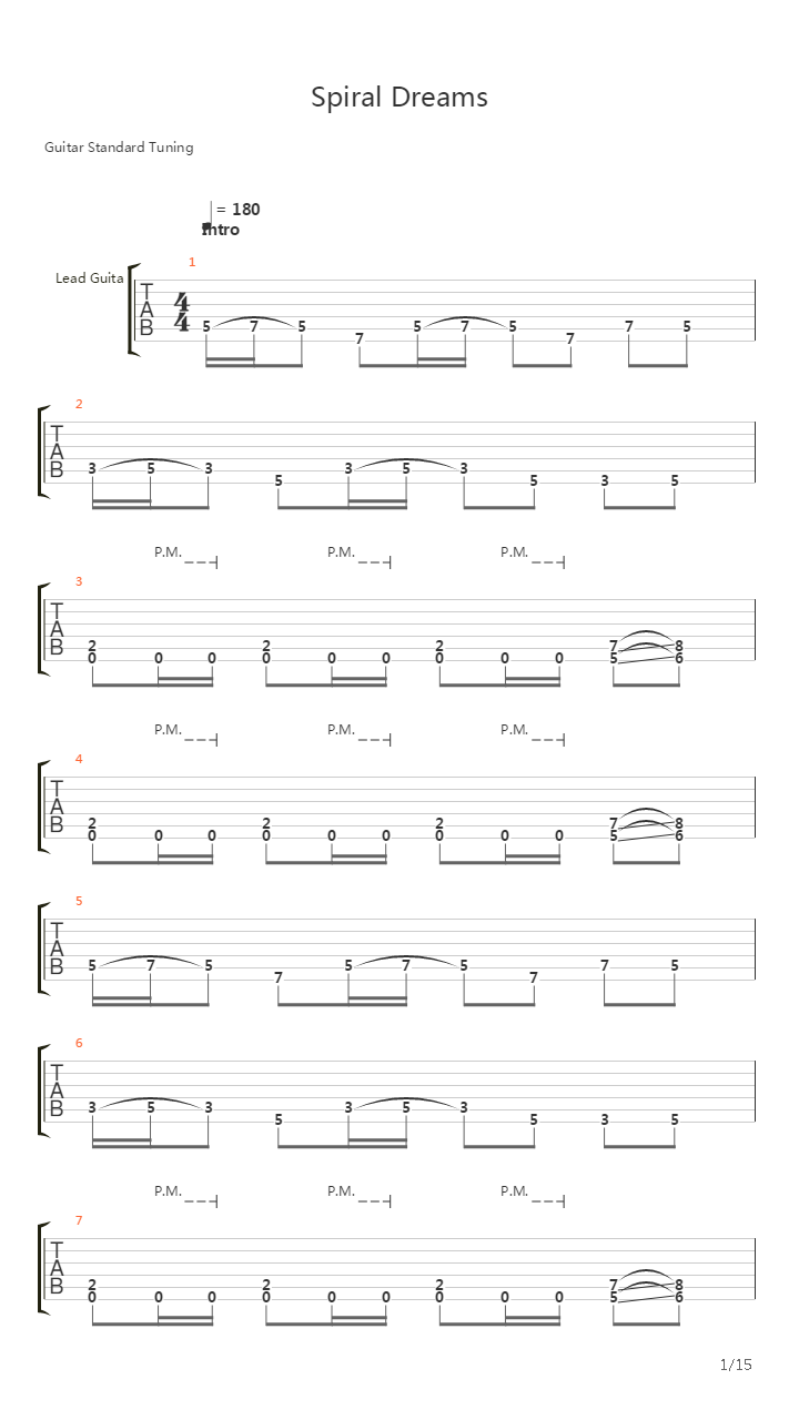 Spiral Dreams吉他谱