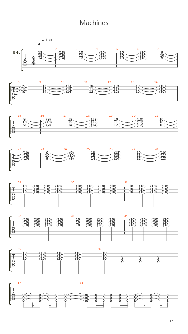 Machines吉他谱