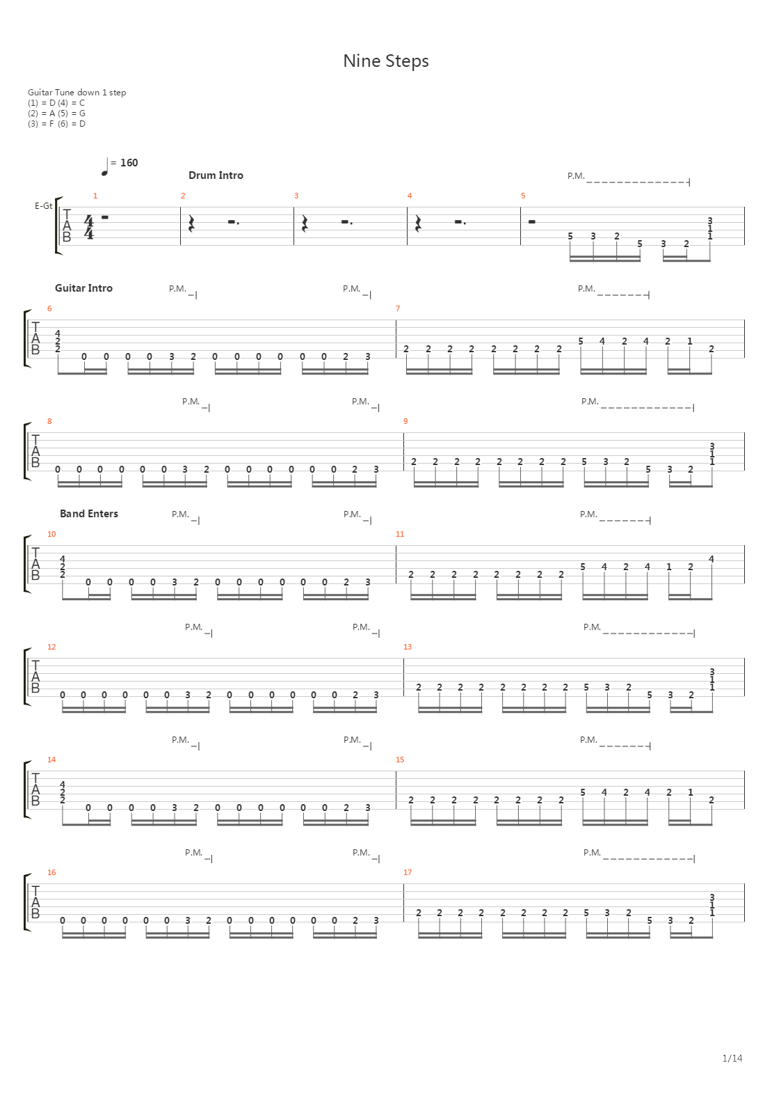 Nine Steps吉他谱