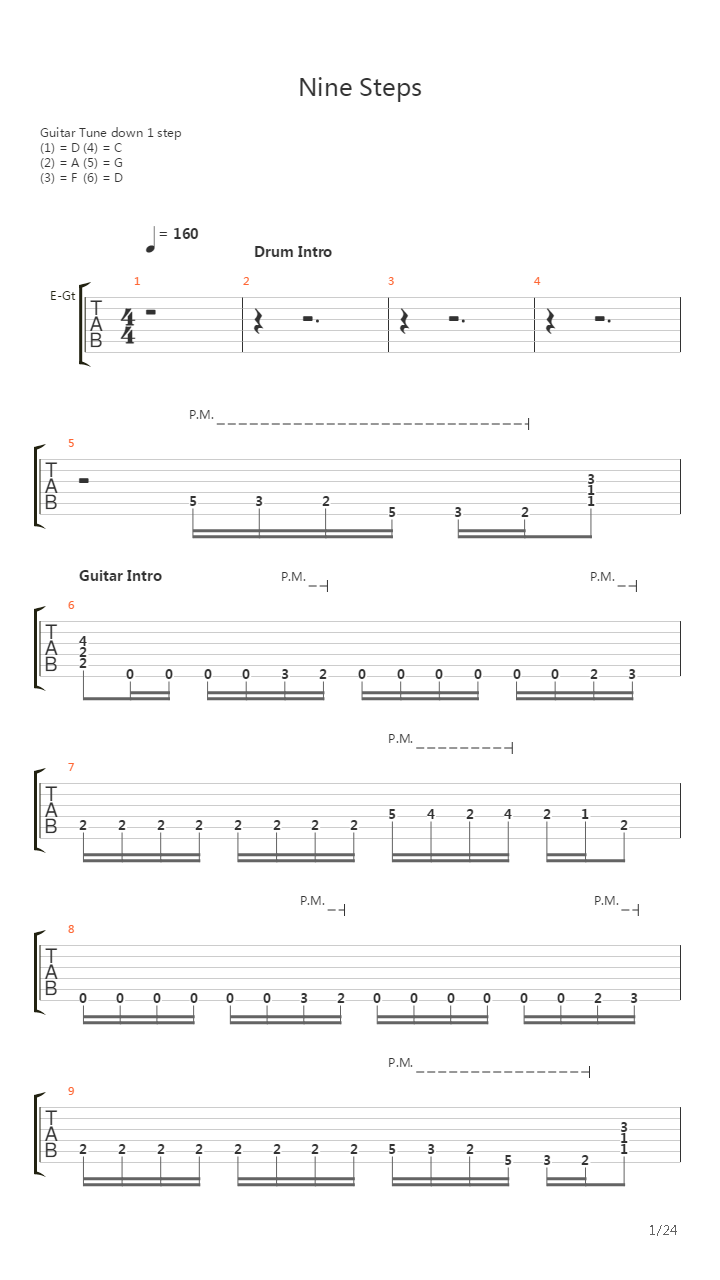 Nine Steps吉他谱