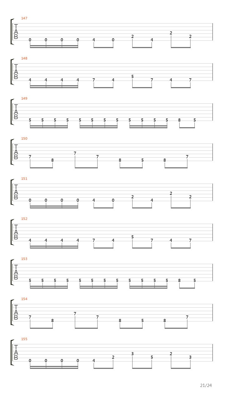 Nine Steps吉他谱