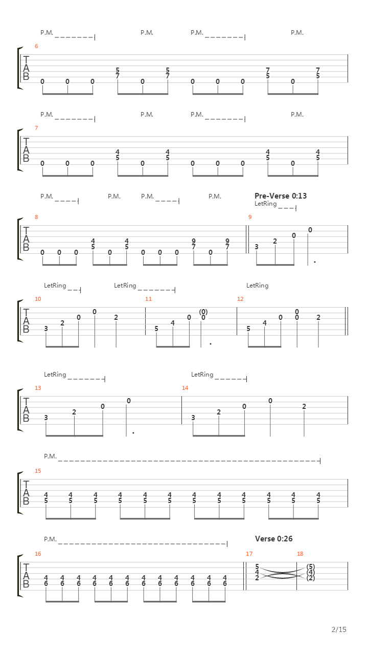 Over The Mountains吉他谱