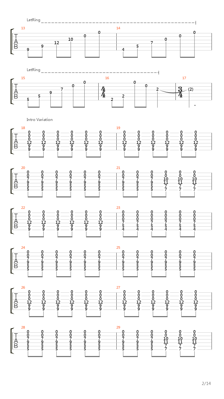 Vectors吉他谱