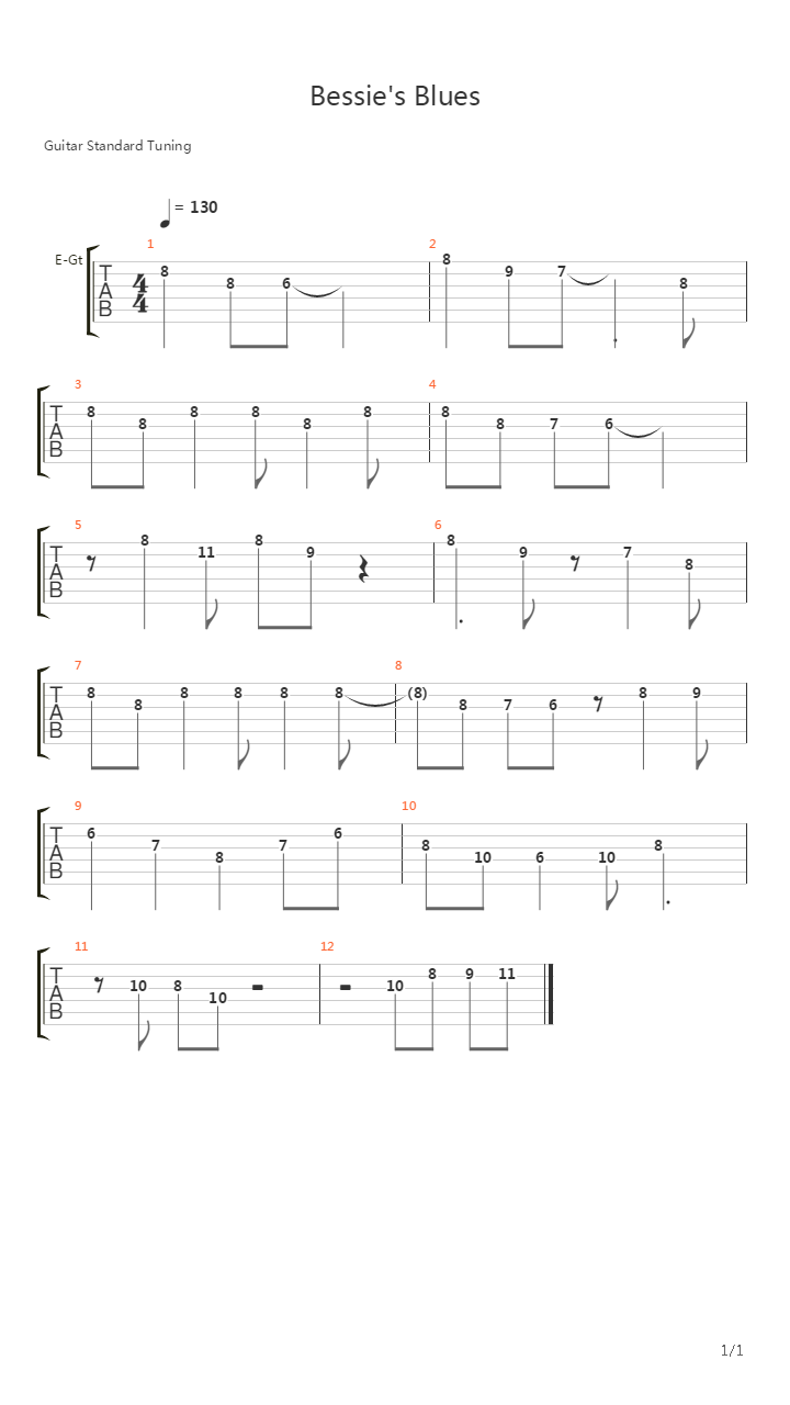Bessies Blues吉他谱