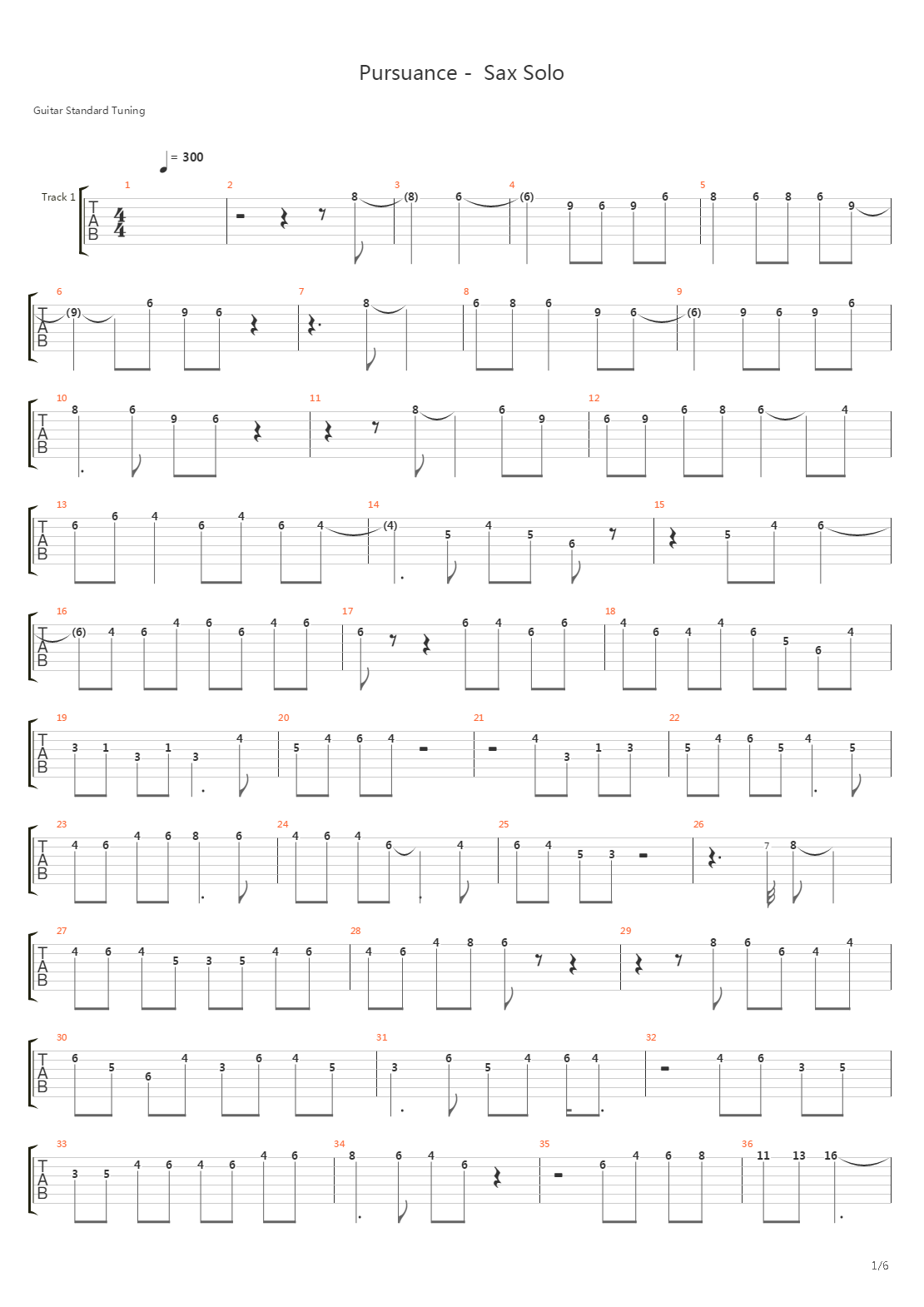 Pursuance Solo吉他谱