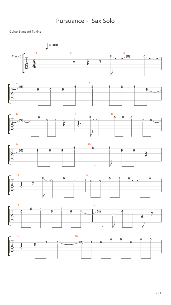 Pursuance Solo吉他谱