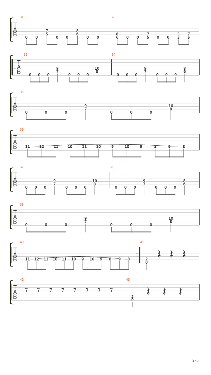 Fatal Anoxia吉他谱