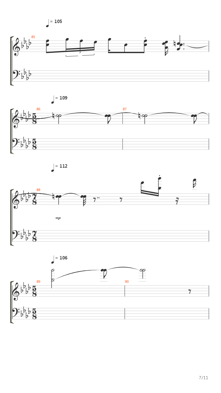 Tarkus Part Vii - Aquatarkus吉他谱