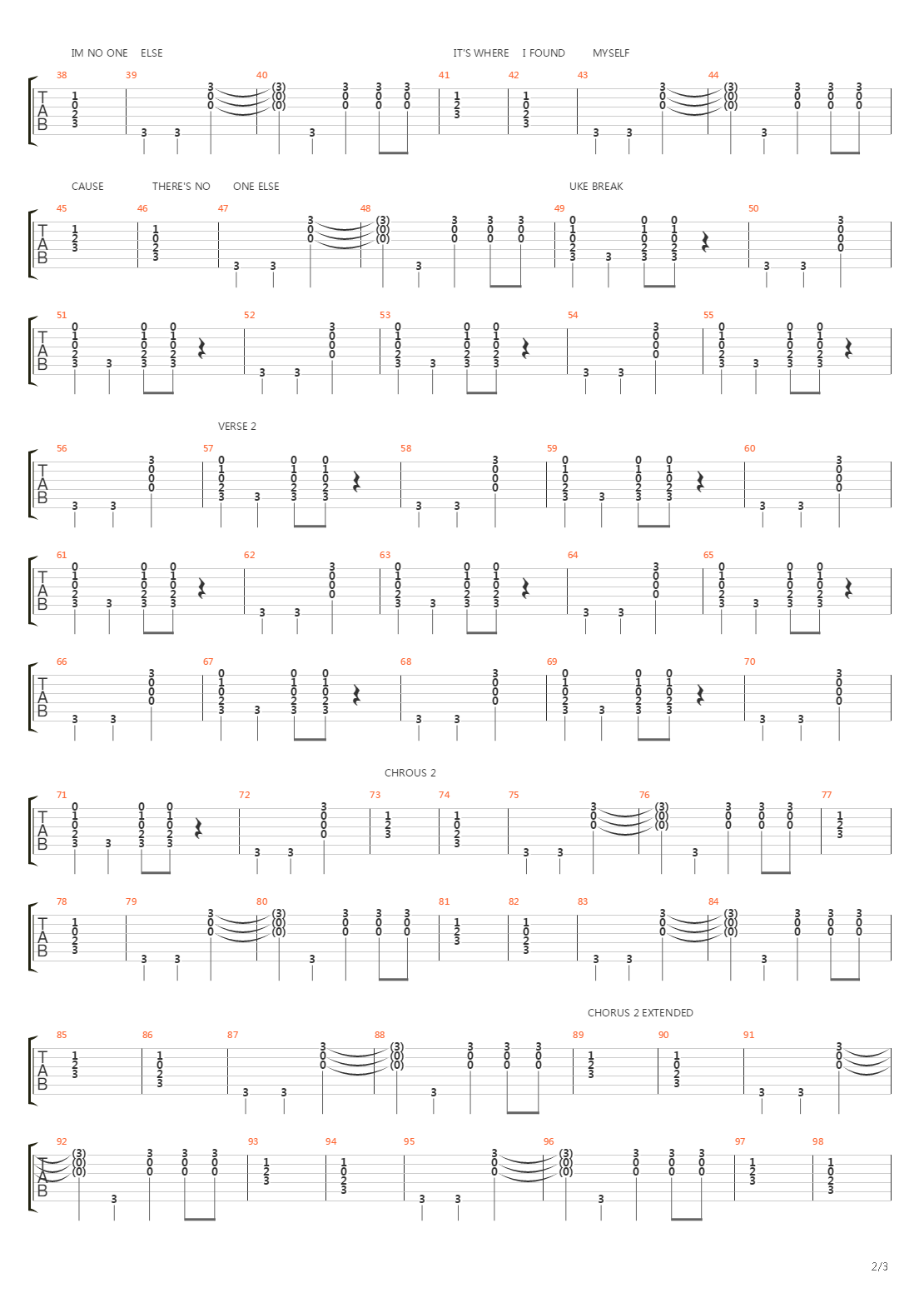 The Dam Song吉他谱