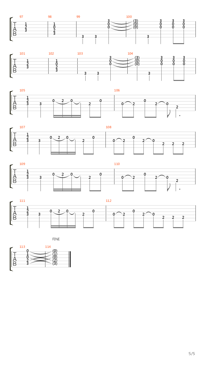 The Dam Song吉他谱