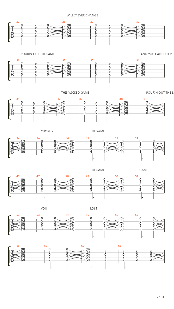 The Same吉他谱