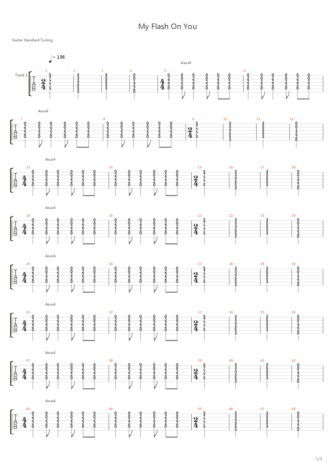My Flash On You吉他谱