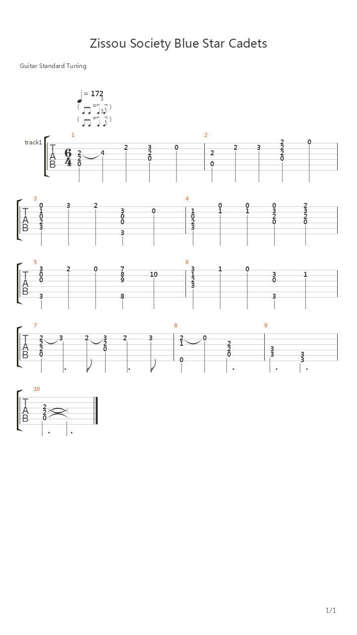 Zissou Society Blue Star Cadets吉他谱