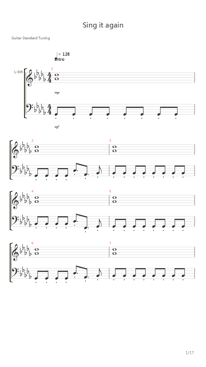 Sing It Again吉他谱
