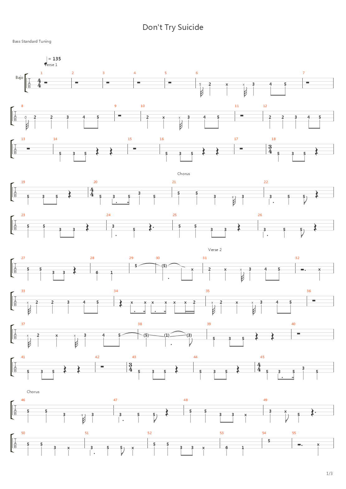 Dont Try Suicide吉他谱